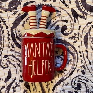 Rae Dunn Santa’s Helper Mug with Topper